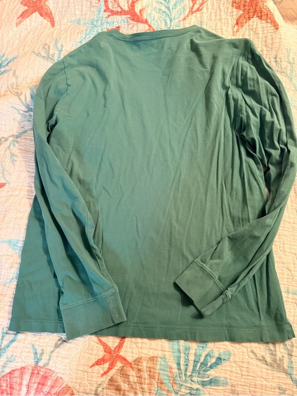 J. Crew Men’s Long Sleeve Teal Upstate Hockey Graphic Tee